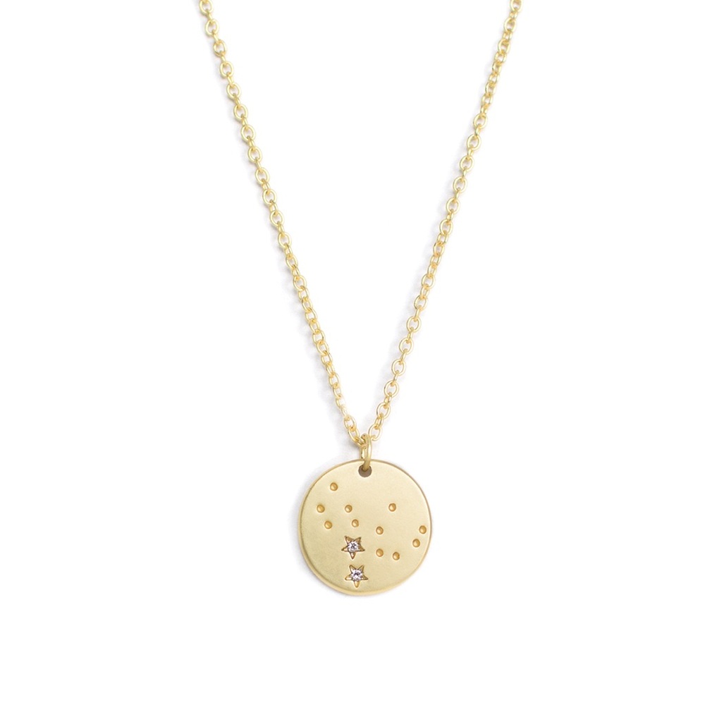 Lucky Feather Virgo zodiac necklace